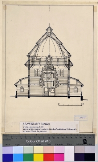 Szawkiany, synagoga, przekrój.