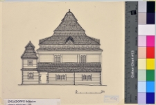 Śniadowo, synagoga, elewacja.