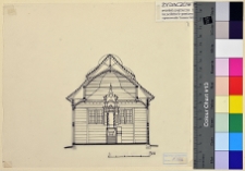Wyszków, synagoga, przekrój.
