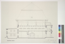 Przeworsk, synagoga, przekr&oacute;j.