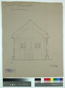 Janów Trembowelski, synagoga, przekrój.