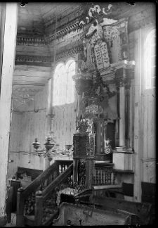 Suchowola, synagoga, wnętrze, aron ha-kodesz (szafa na rodały).
