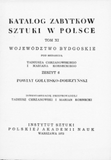 Katalog Zabytków Sztuki w Polsce, t. 11: woj. bydgoskie, z. 6: pow. golubsko-dobrzyński