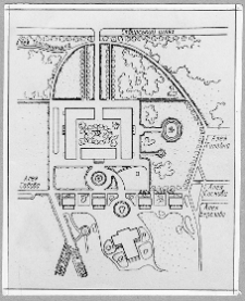 Aleksandria (Biała Cerkiew). Plan otoczenia Austerii i pawilonów.