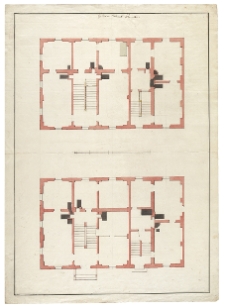 Założenie Saskie, stajnie przy dziedzińcu, rzuty pawilonu Tajnego Gabinetu Saskiego