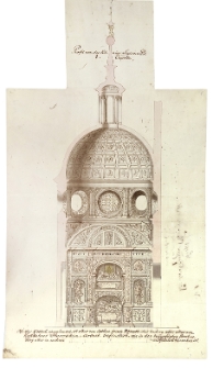 Kraków, katedra, kaplica Zygmuntowska, przekrój