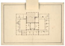 Pałac Br&uuml;hl&oacute;w w Warszawie przy ul. Wierzbowej. Projekt rozbudowy, rzut mezzanina