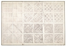 Pałac Brühlów w Warszawie przy ul. Wierzbowej. Wzory parkietów