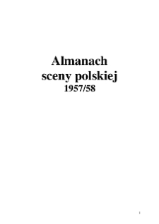 ALMANACH SCENY POLSKIEJ 1957/58