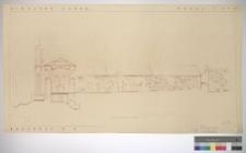 Budzan&oacute;w, zamek, przekr&oacute;j