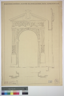 Międzyrzec ostrogski, cerkiew i monastyr św. Tr&oacute;jcy (d. klasztor franciszkan&oacute;w), portal