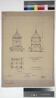Komarno, dzwonnica, rzut, przekr&oacute;j, widok