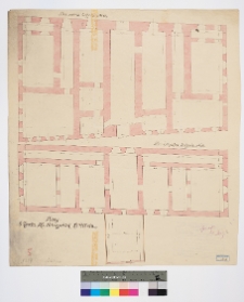 Dubno, założenie zamkowe, d. zamek Ostrogskich: rzuty parteru i I p.