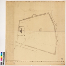 Międzyrzec ostrogski, cerkiew i monastyr św. Tr&oacute;jcy (d. klasztor franciszkan&oacute;w), plan sytuacyjny
