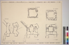 Łuck, zamek, wieża bramna: rzuty kondygnacji