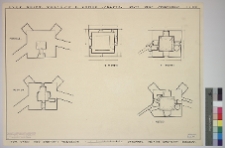 Łuck, zamek, wieża Świdrygiełły: rzuty