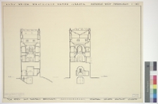 Łuck, zamek, Wieża Świdrygiełły: przekroje