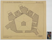 Stary Oleksiniec, zamek, basteja wsch.: rzut g&oacute;rnej kondygnacji