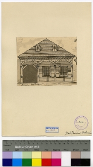 Jabłob&oacute;w, dom podcieniowy, elewacja