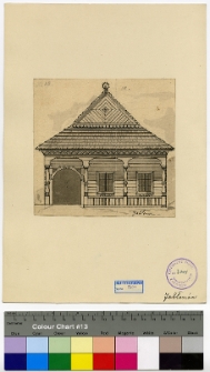 Jabłob&oacute;w, dom podcieniowy, elewacja