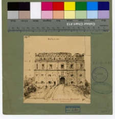 Herburt, zamek Herburt&oacute;w, fasada z bramą gł&oacute;wną