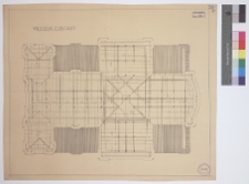 Lubiesz&oacute;w, kości&oacute;ł św. Jana Ewangelisty, rzut więźby dachowej