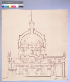 Lw&oacute;w, d. kości&oacute;ł dominikan&oacute;w p.w. Bożego Ciała, przekr&oacute;j podłużny