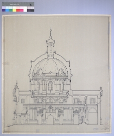 Lw&oacute;w, d. kości&oacute;ł dominikan&oacute;w p.w. Bożego Ciała, przekr&oacute;j podłużny