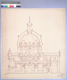 Lw&oacute;w, d. kości&oacute;ł dominikan&oacute;w p.w. Bożego Ciała, przekr&oacute;j podłużny