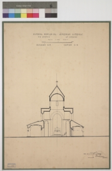 Lw&oacute;w, katedra ormiańska p.w. Wniebowzięcia NMP, przekr&oacute;j