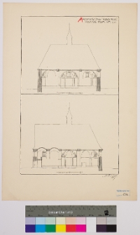 Magier&oacute;w, kości&oacute;ł Św. Tr&oacute;jcy, elewacje pn. i wsch.
