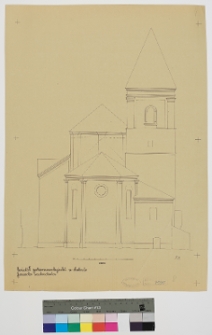 Dubno, d. kości&oacute;ł bernardyn&oacute;w p.w. Niepokalanego Poczęcia NMP, elewacja wsch.