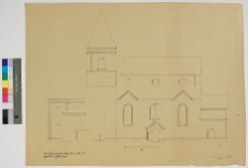 Dubno, d. kości&oacute;ł bernardyn&oacute;w p.w. Niepokalanego Poczęcia NMP, elewacja pn.
