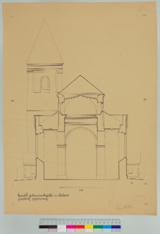 Dubno, d. kości&oacute;ł bernardyn&oacute;w p.w. Niepokalanego Poczęcia NMP, przekr&oacute;j poprzezny