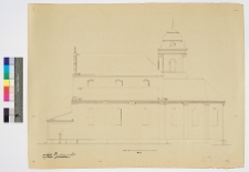 Dubno, d. kości&oacute;ł bernardyn&oacute;w p.w. Niepokalanego Poczęcia NMP, elewacja pd.