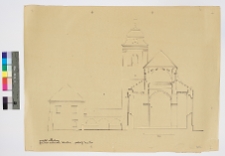 Dubno, d. kości&oacute;ł bernardyn&oacute;w p.w. Niepokalanego Poczęcia NMP, przekr&oacute;j poprzeczny