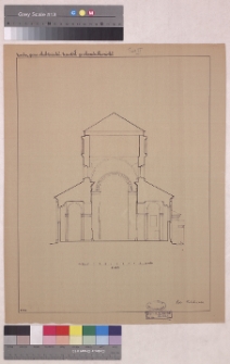 Kozin, kości&oacute;ł podominikański, przekr&oacute;j poprzeczny