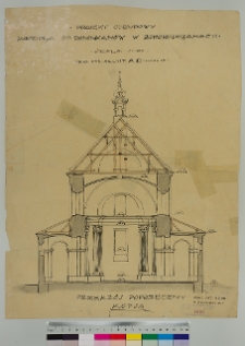 Bohorodczany, kości&oacute;ł dominikan&oacute;w Nawiedzenia NMP, przekr&oacute;j