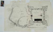 Złocz&oacute;w, zamek, plan sytuacyjny