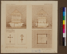 Dołhe, cerkiew św. Mikołaja, dzwonnica: rzut, przekr&oacute;j, fasada
