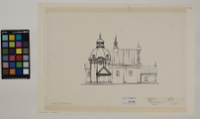 Korzec, kości&oacute;ł św. Antoniego, elewacja boczna