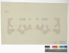 Czartorysk, kości&oacute;ł podominikański p.w. J&oacute;zefa Oblubieńca NPM, rzut fasady z przęsłem zach.