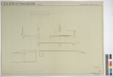Czerwonogr&oacute;d, zamek, przekr&oacute;j poprzeczny