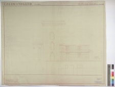 Czerwonogr&oacute;d, zamek, elewacja boczna