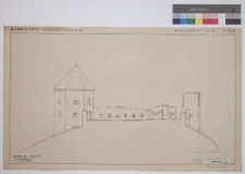 Kudryńce, zamek, przekr&oacute;j