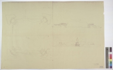 Ołyka, zamek, rzut, przekr&oacute;j, elewacja