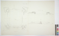 Ołyka, zamek, rzut, przekr&oacute;j, elewacja