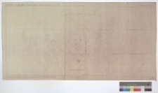 Ostr&oacute;g, cerkiew, rzut, przekroje podłużny i poprzeczny, fasada i elewacja wsch.