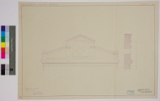 Łuck, d. klasztor Trynitarzy (Sąd Okręgowy), szczyt fasady: widok i profil