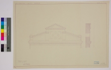 Łuck, d. klasztor Trynitarzy (Sąd Okręgowy), szczyt fasady: widok i profil